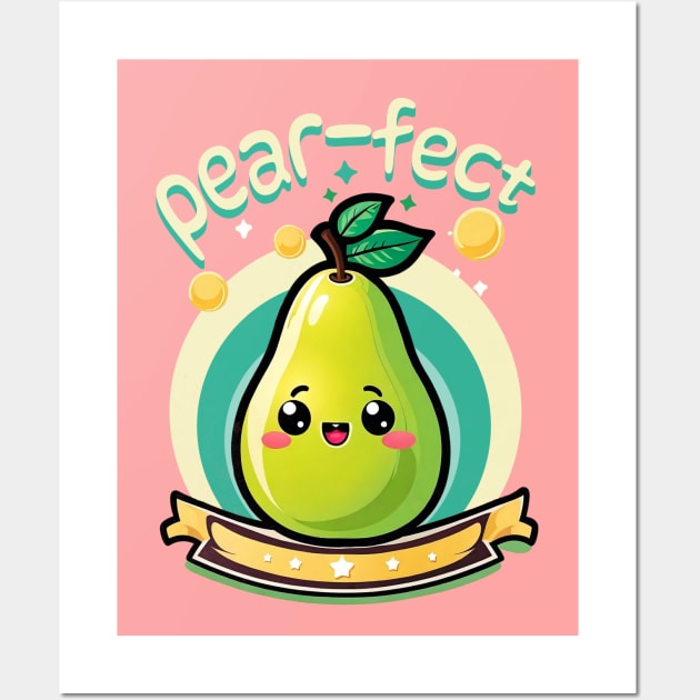 Pear-fect pear pun Wall Art by alcoshirts